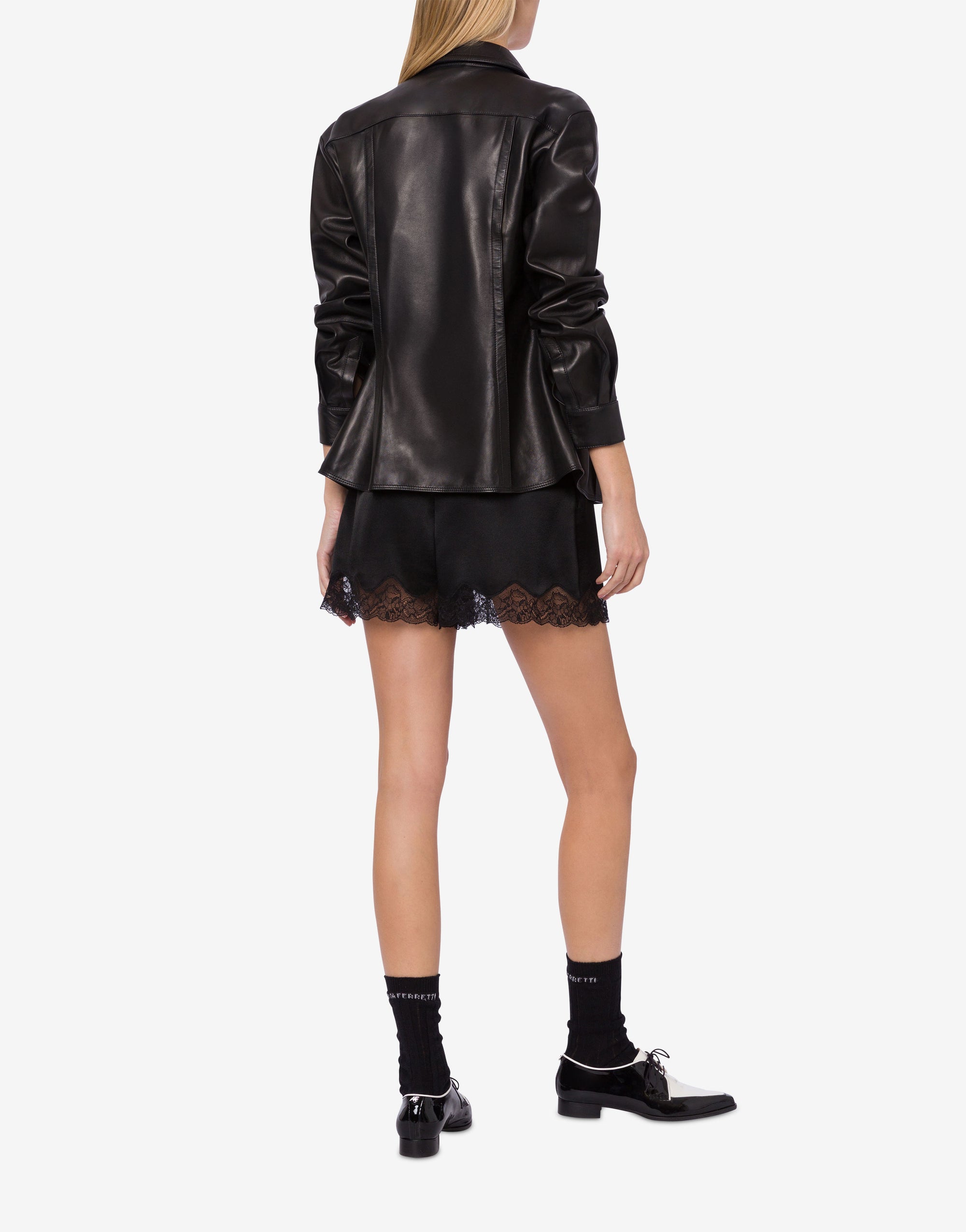 Chemise en daim brillant - Black