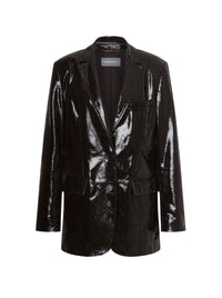 Veste en daim avec imprimé - Black