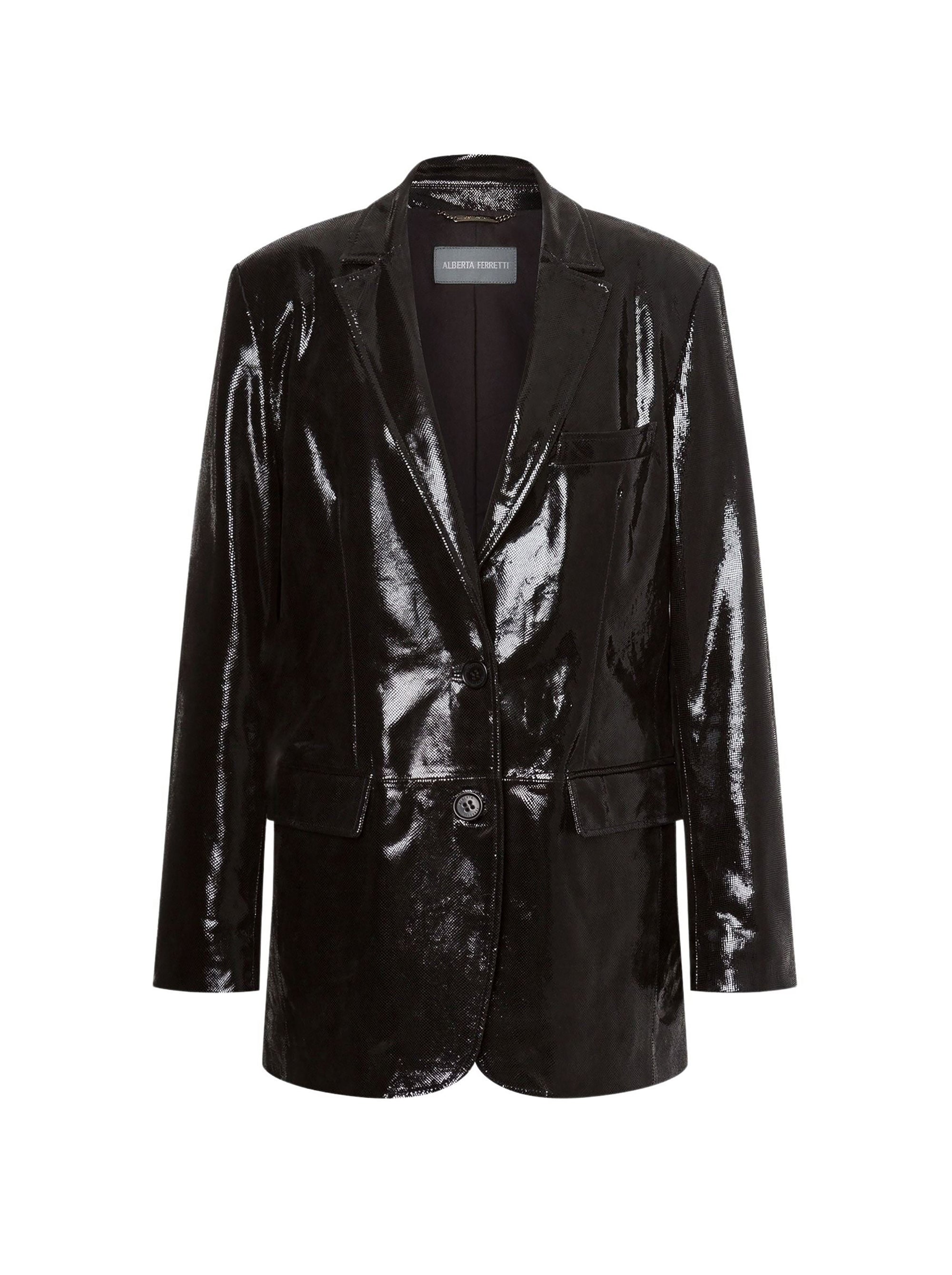 Veste en daim avec imprimé - Black