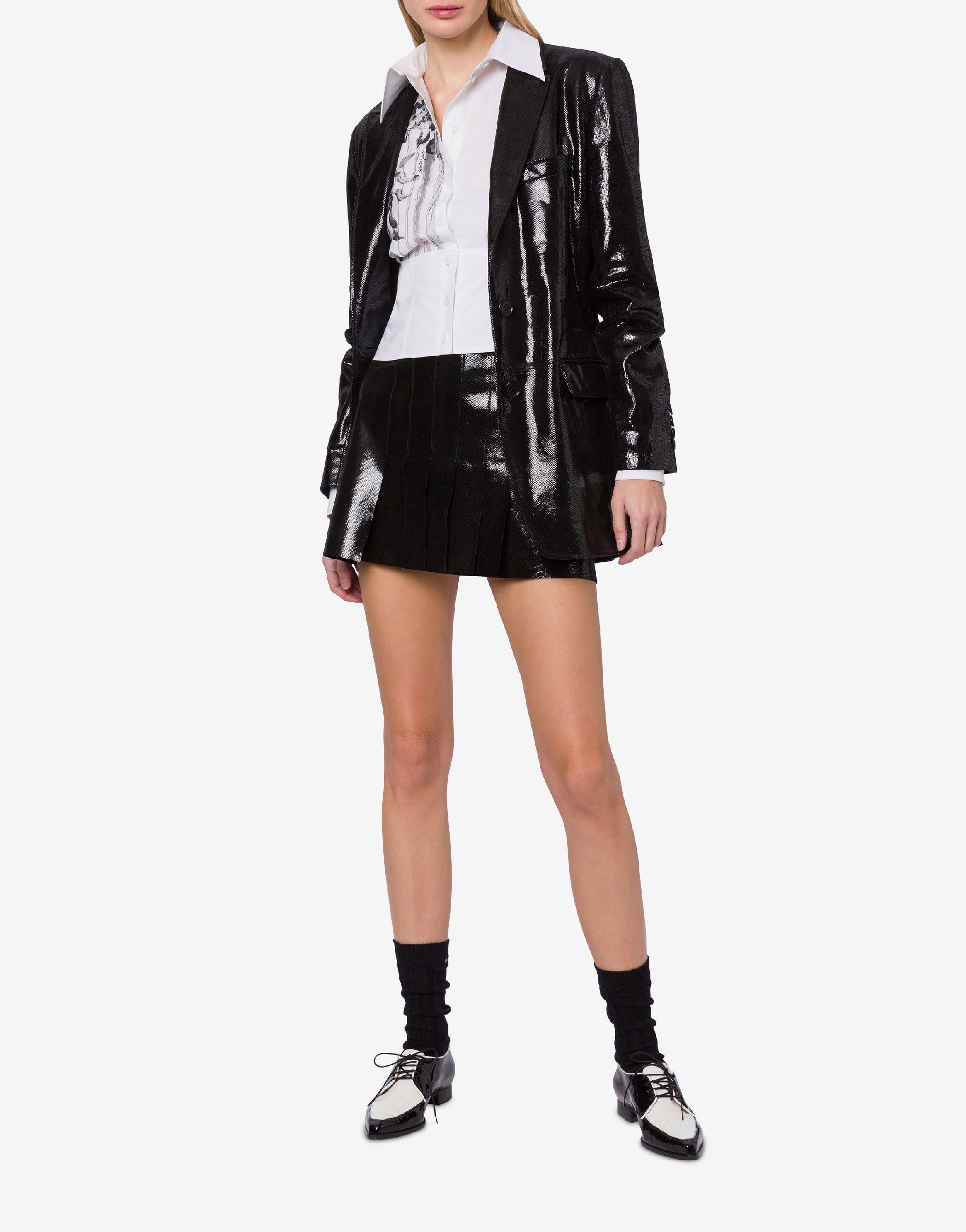 Veste en daim avec imprimé - Black