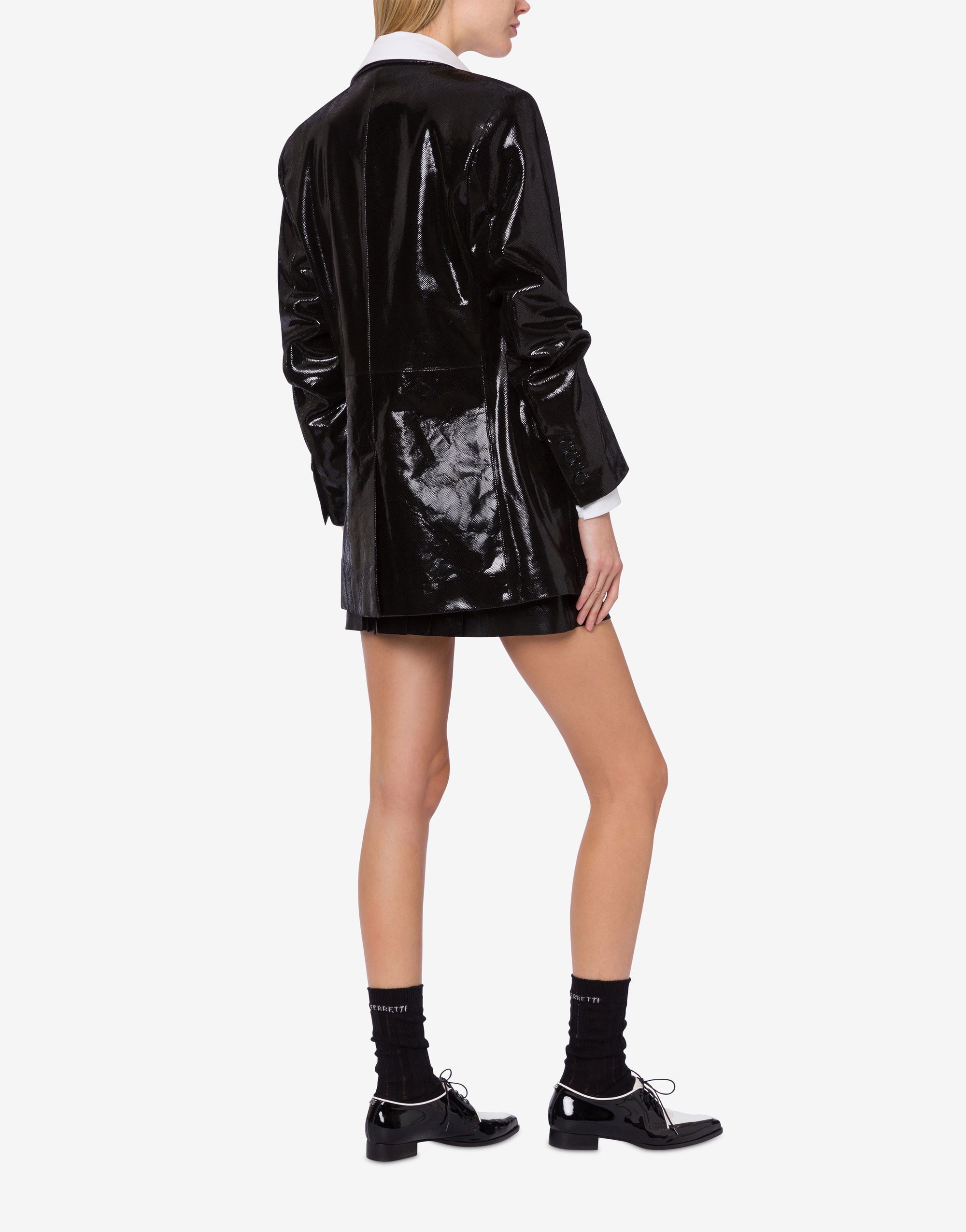 Veste en daim avec imprimé - Black