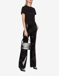 Pantalon en daim imprimé snake - Black