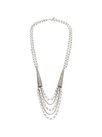 Long collier multichaînes - Silver