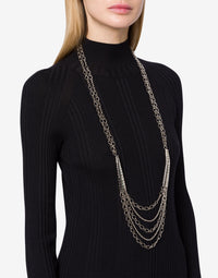 Long collier multichaînes - Silver