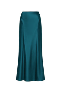 Silk blend midi skirt - Grey