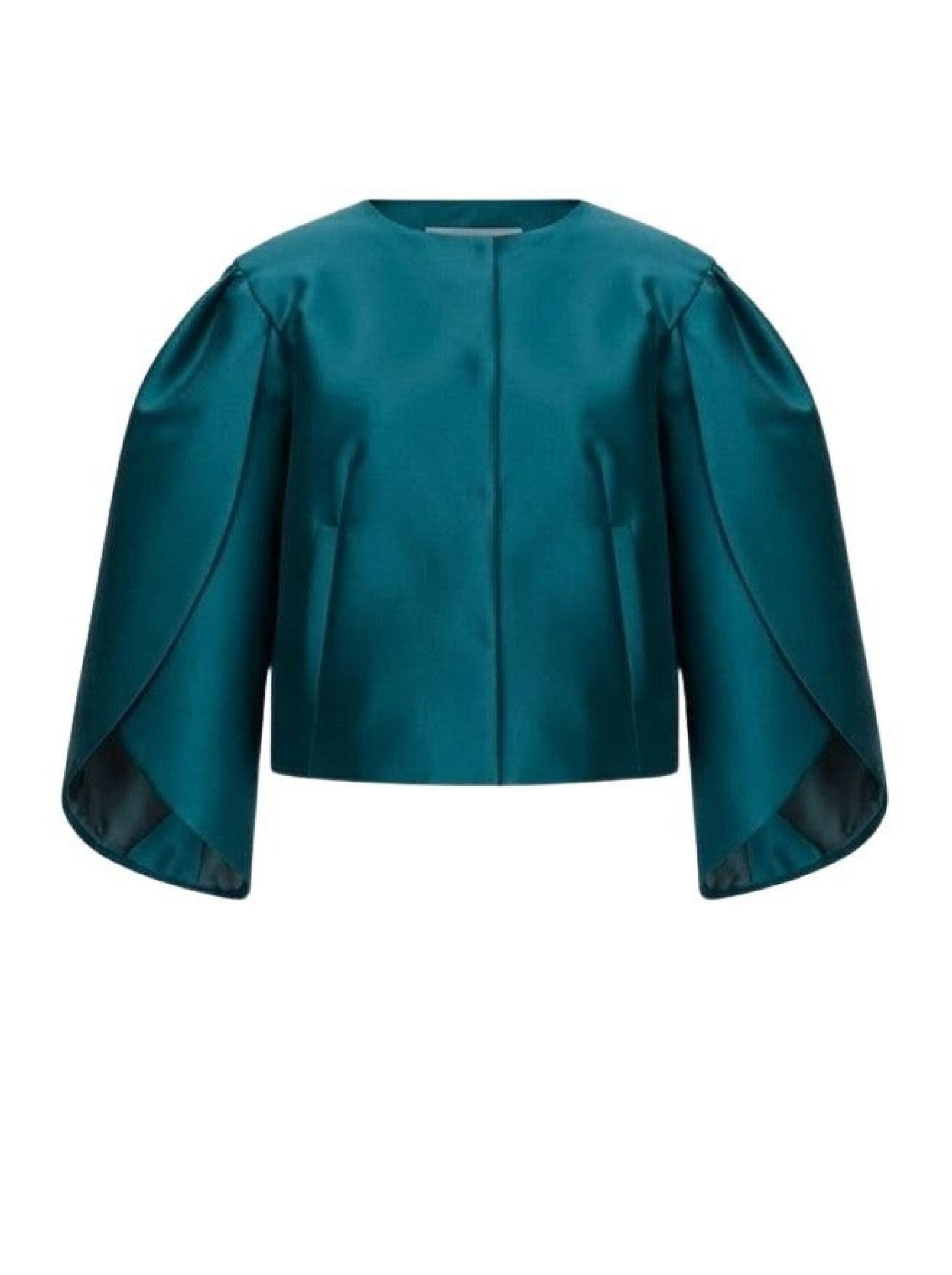 Short jacket with tulip sleeves - Blue