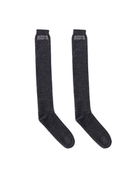 Chaussettes en laine et soie - Dark Grey