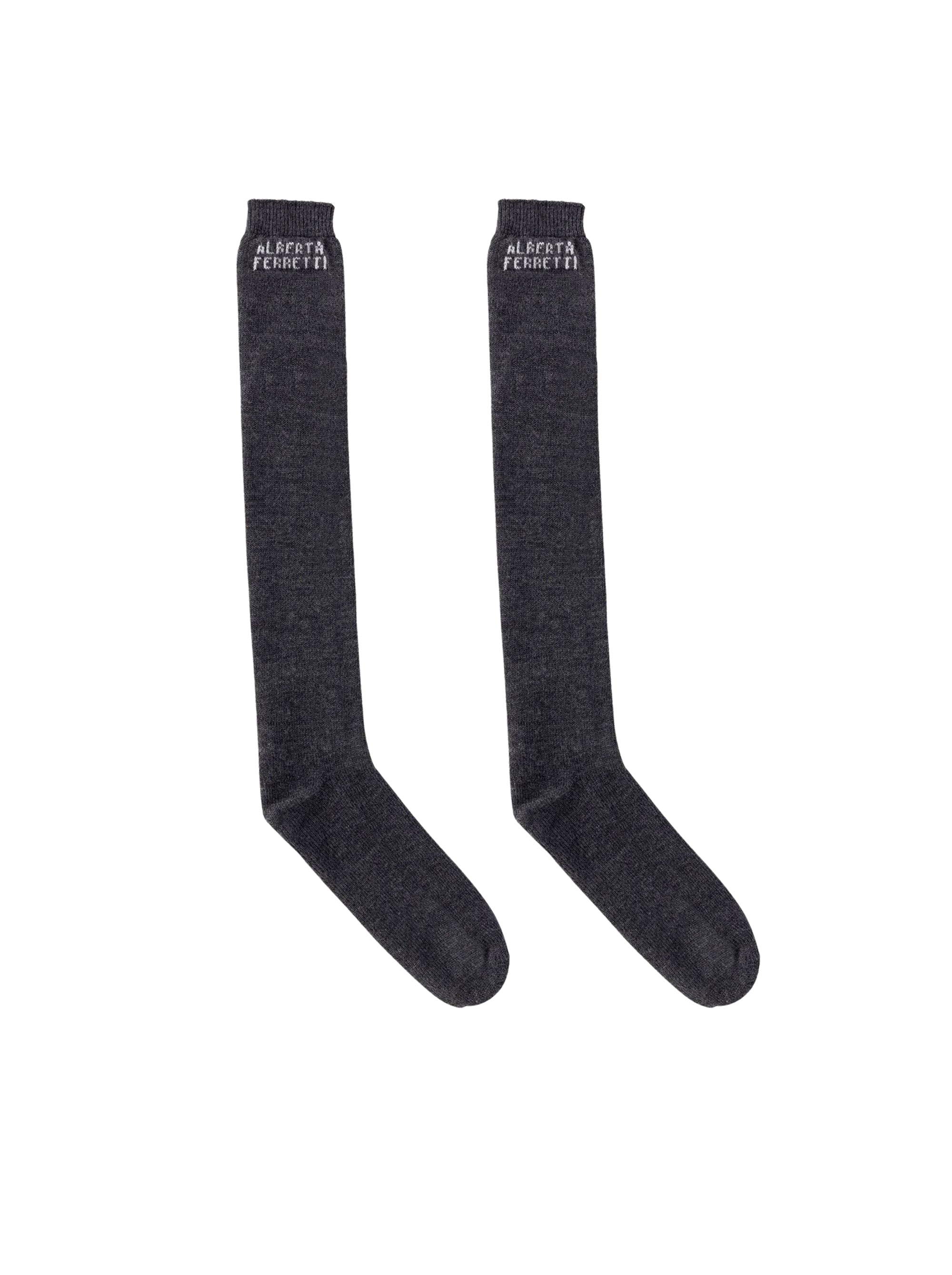 Chaussettes en laine et soie - Dark Grey