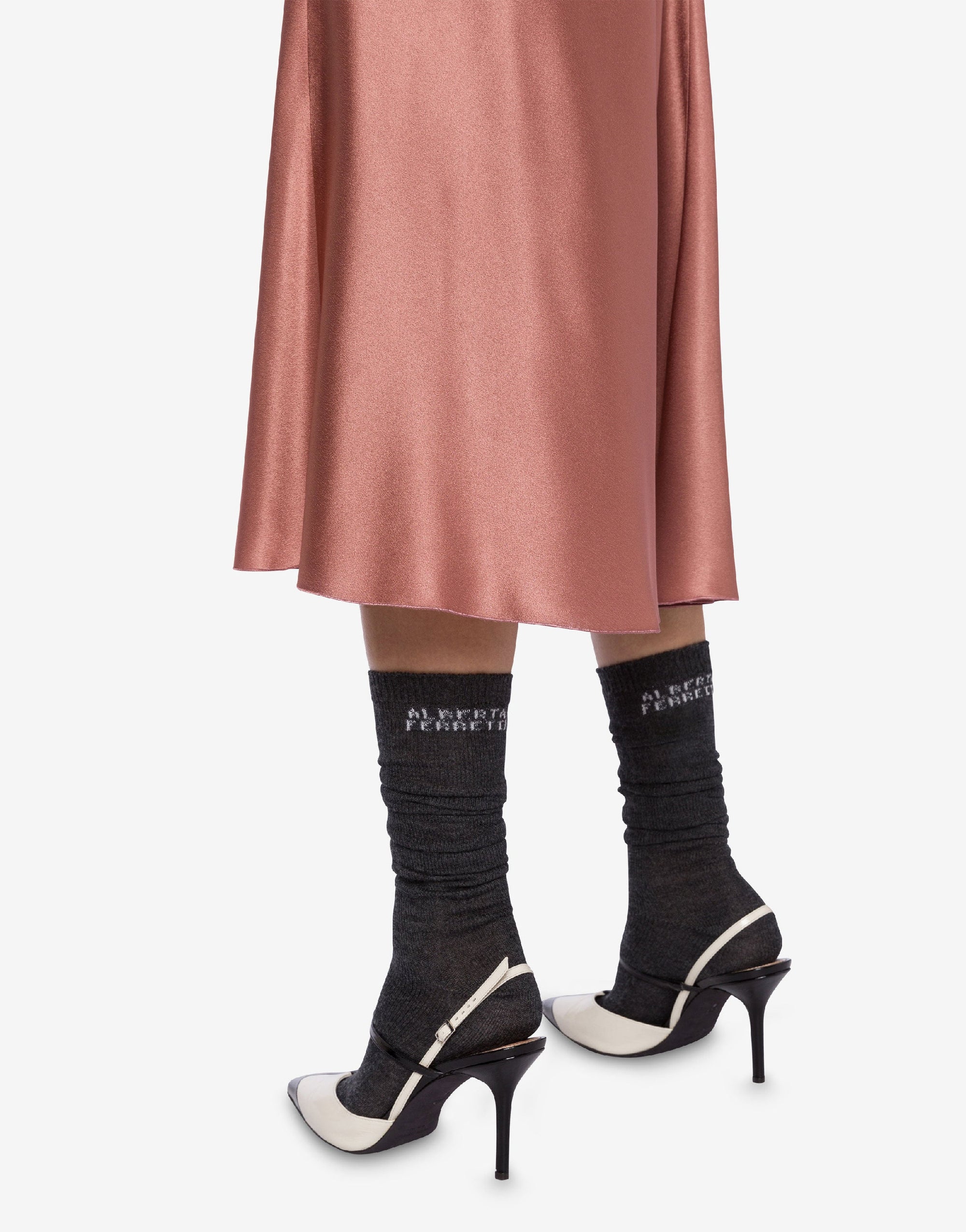 Chaussettes en laine et soie - Dark Grey