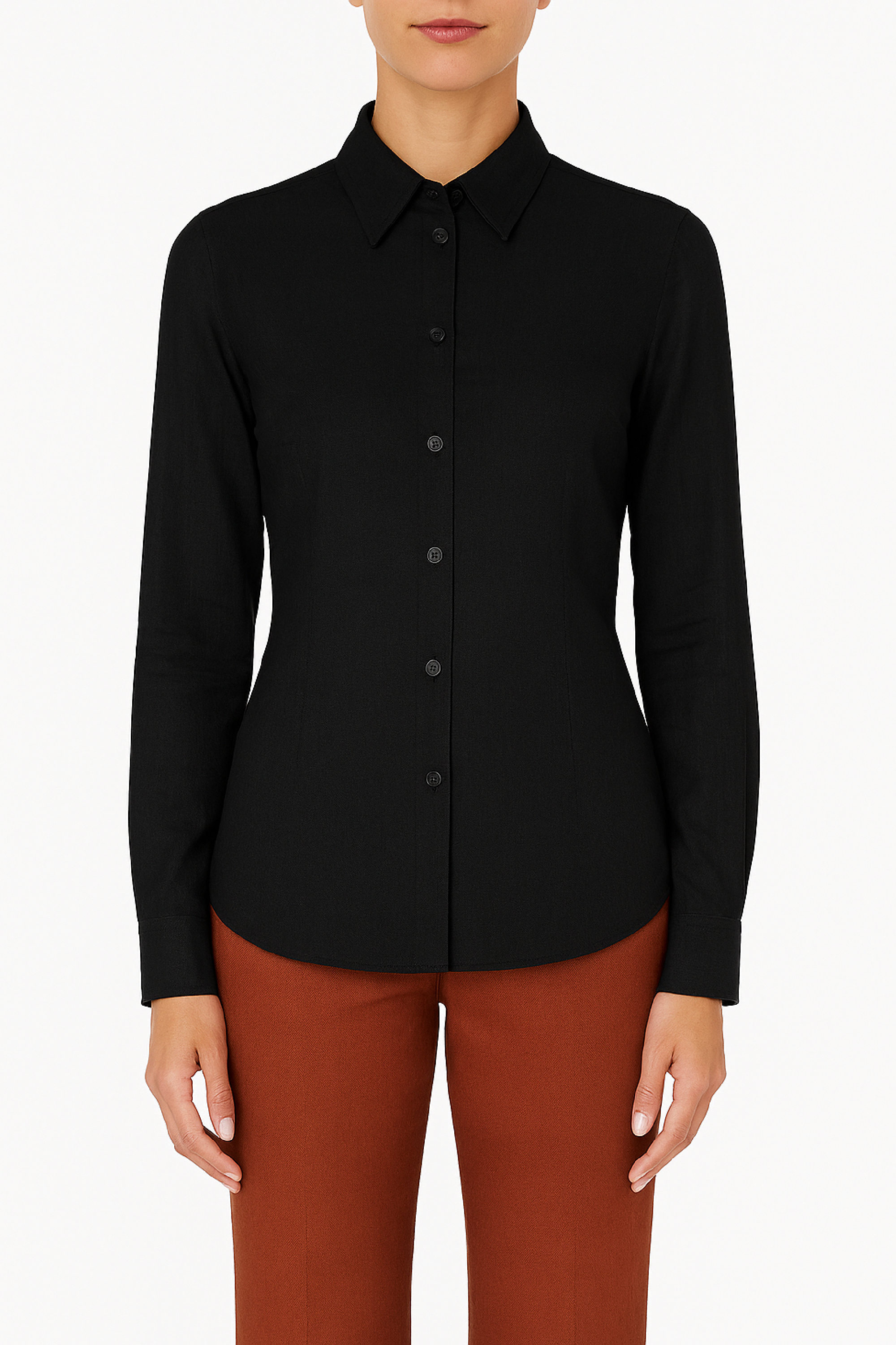 Chemise en tissu stretch - Black