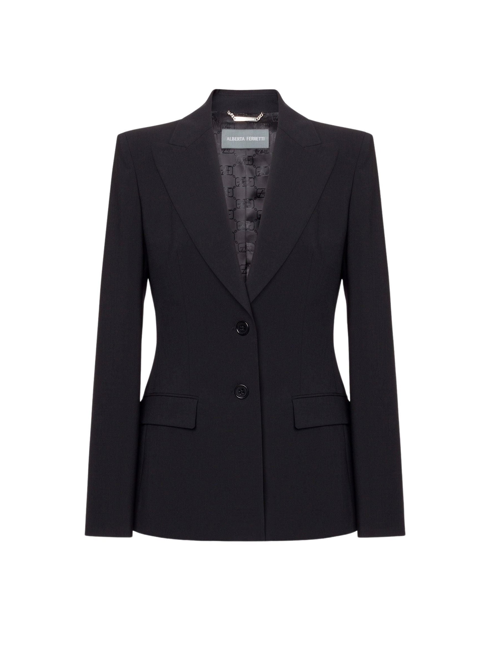 Veste en laine structuré - Black