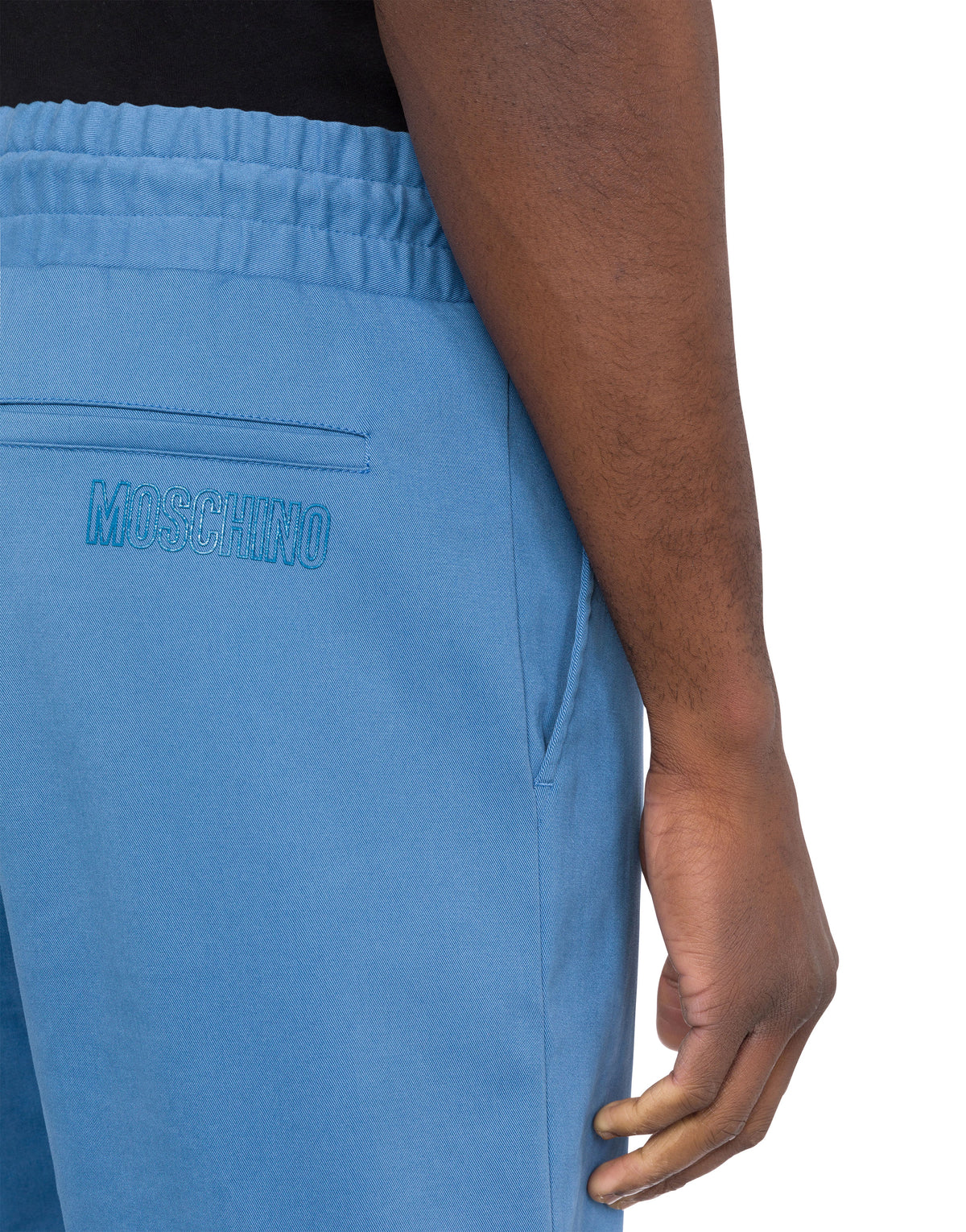 Moschino Outline stretch gabardine trousers - Blue