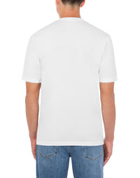 T-shirt à broderie du logo Moschino Couture en coton - White