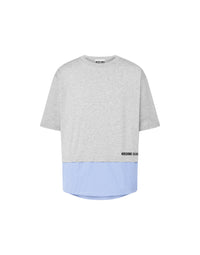 T-shirt rayé à logo Moschino Couture en coton - Grey
