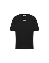 T-shirt à broderie logo en coton - Black