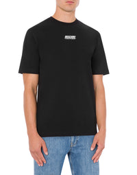 T-shirt à broderie logo en coton - Black