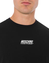 T-shirt à broderie logo en coton - Black
