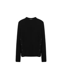 Pull boutonné en laine - Black