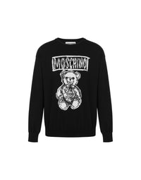 Pull Nounours en laine à col rond - Black