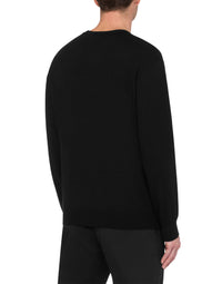 Pull Nounours en laine à col rond - Black