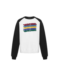 Sweatshirt classique à imprimé en coton - White
