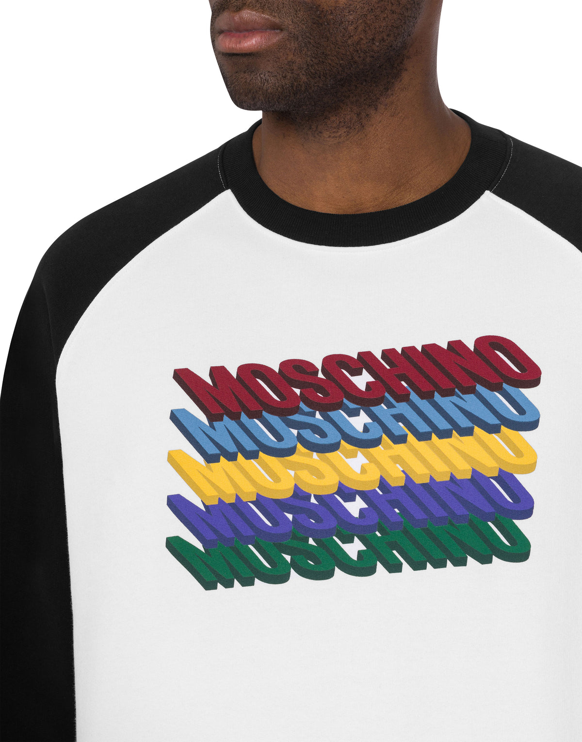 Regular sweatshirt with print - White