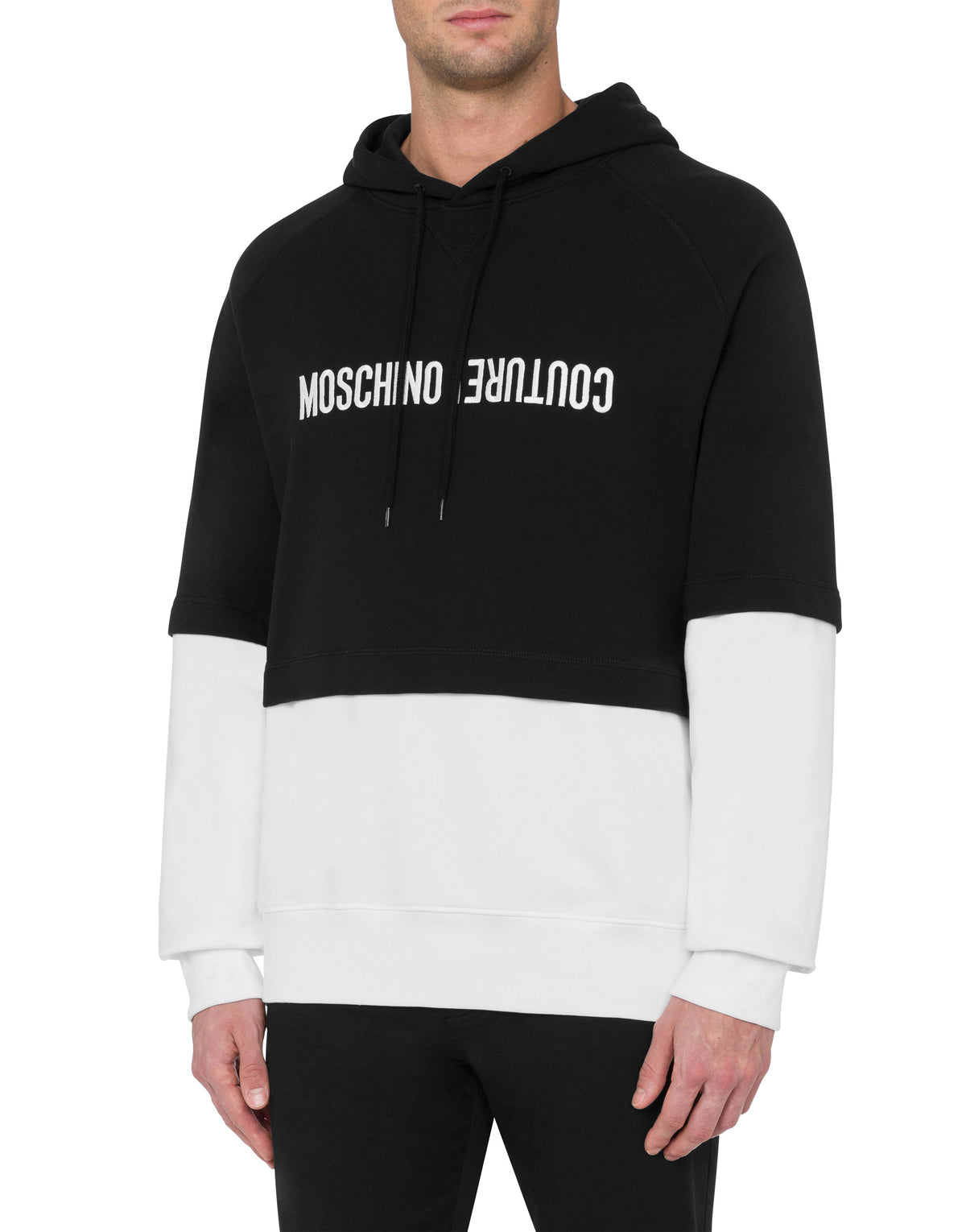 Upside Down Logo Hoodie - White