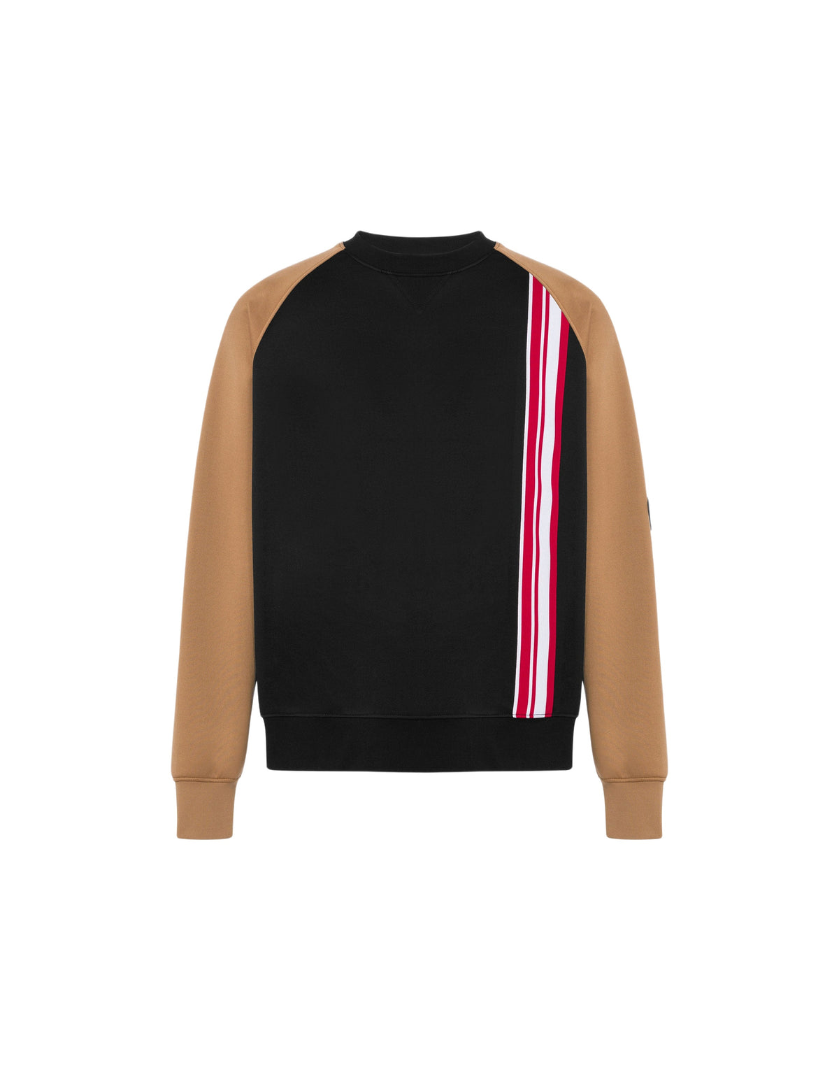 Sweatshirt bicolore à col rond - Black