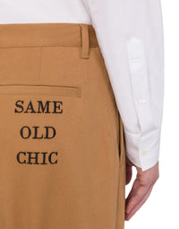 Pantalon stretch en coton - Brown