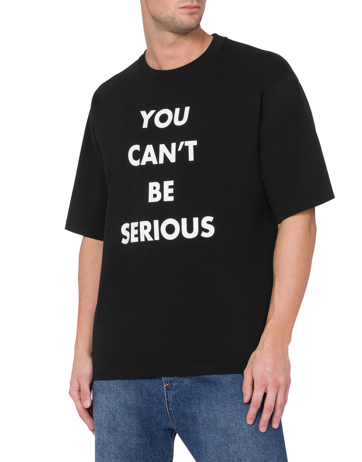 You Can't Be Serious Cotton T-Shirt - Black
