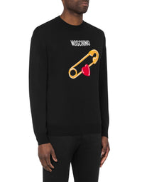 Pull en laine mérinos extra-fine - Black