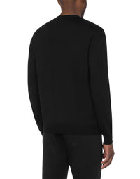 Pull en laine mérinos extra-fine - Black