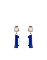Boucles d’oreilles pendantes capuchon en laiton - Blue