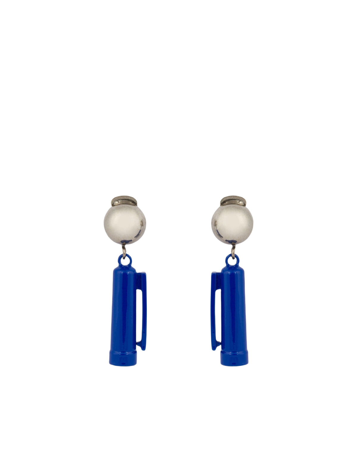 Boucles d’oreilles pendantes capuchon en laiton - Blue