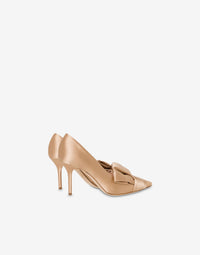 Sandales 85 en satin evening - Beige