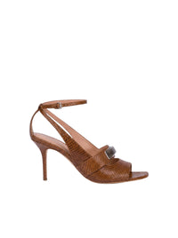 Sandales 85 en daim imprimé - Brown
