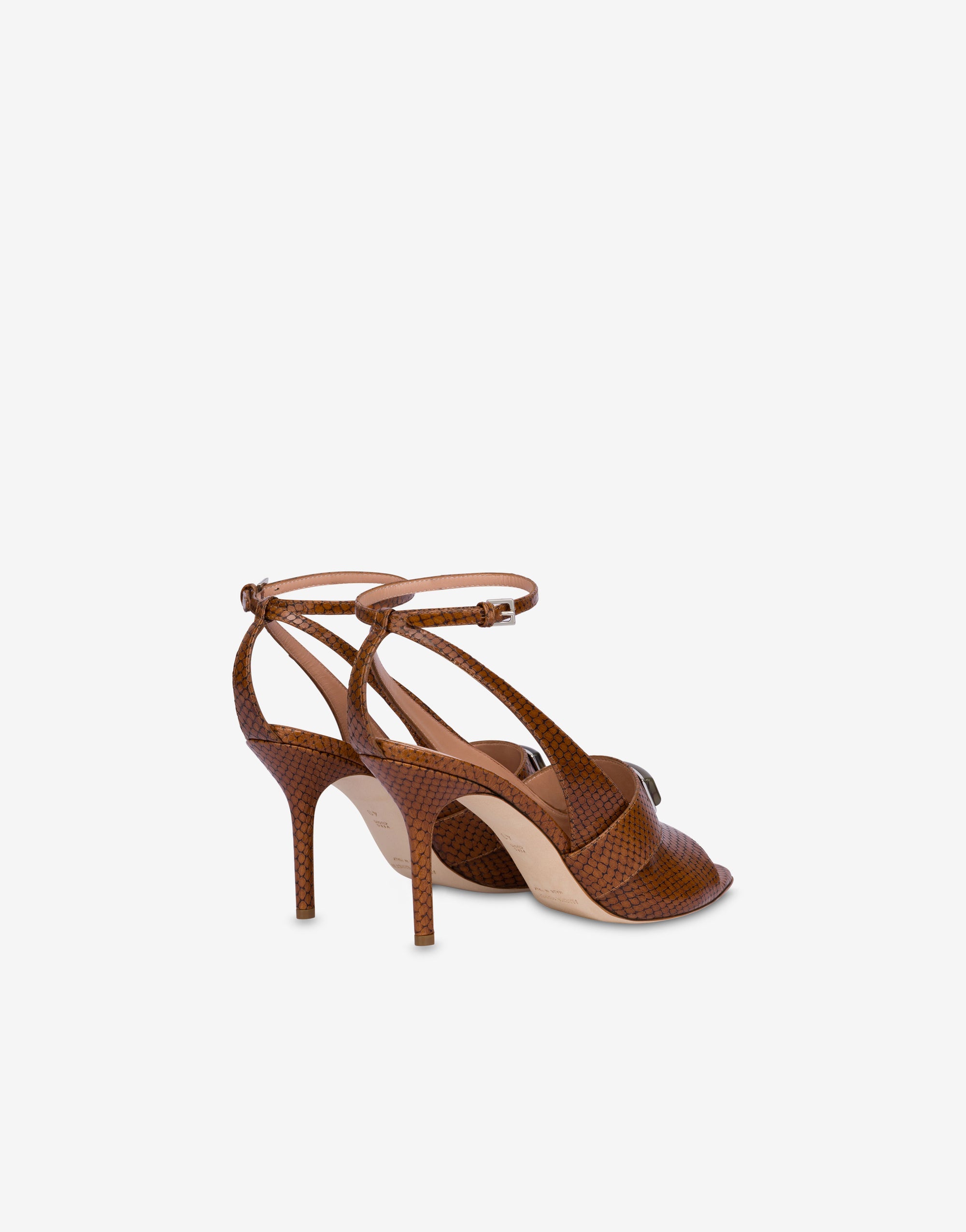 Sandales 85 en daim imprimé - Brown
