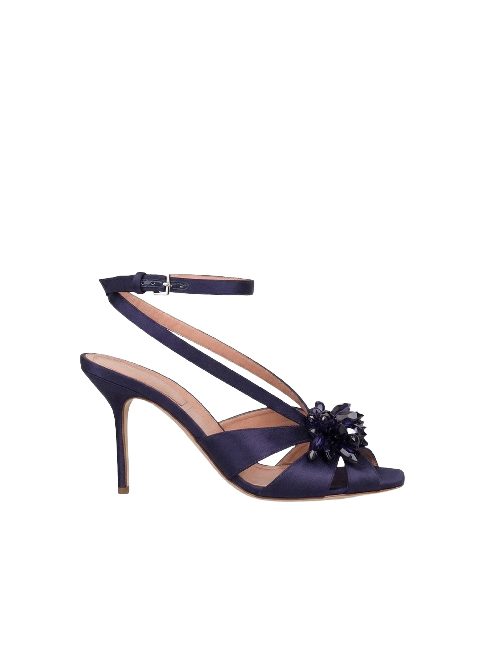 Sandales 85 en satin brodé - Multicolor & Grey