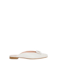 Mules en daim framework - White