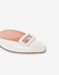 Mules en daim framework - White