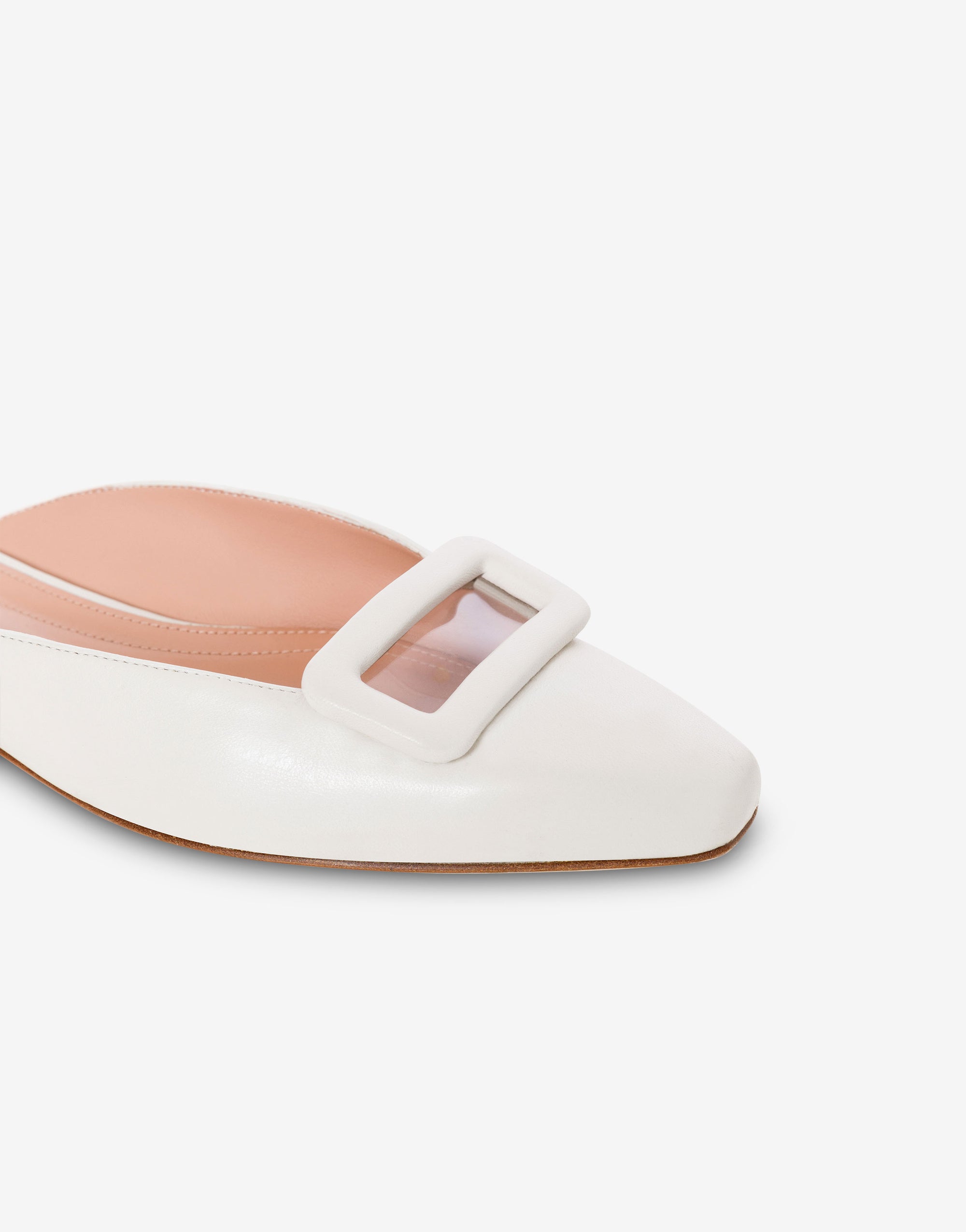 Mules en daim framework - White