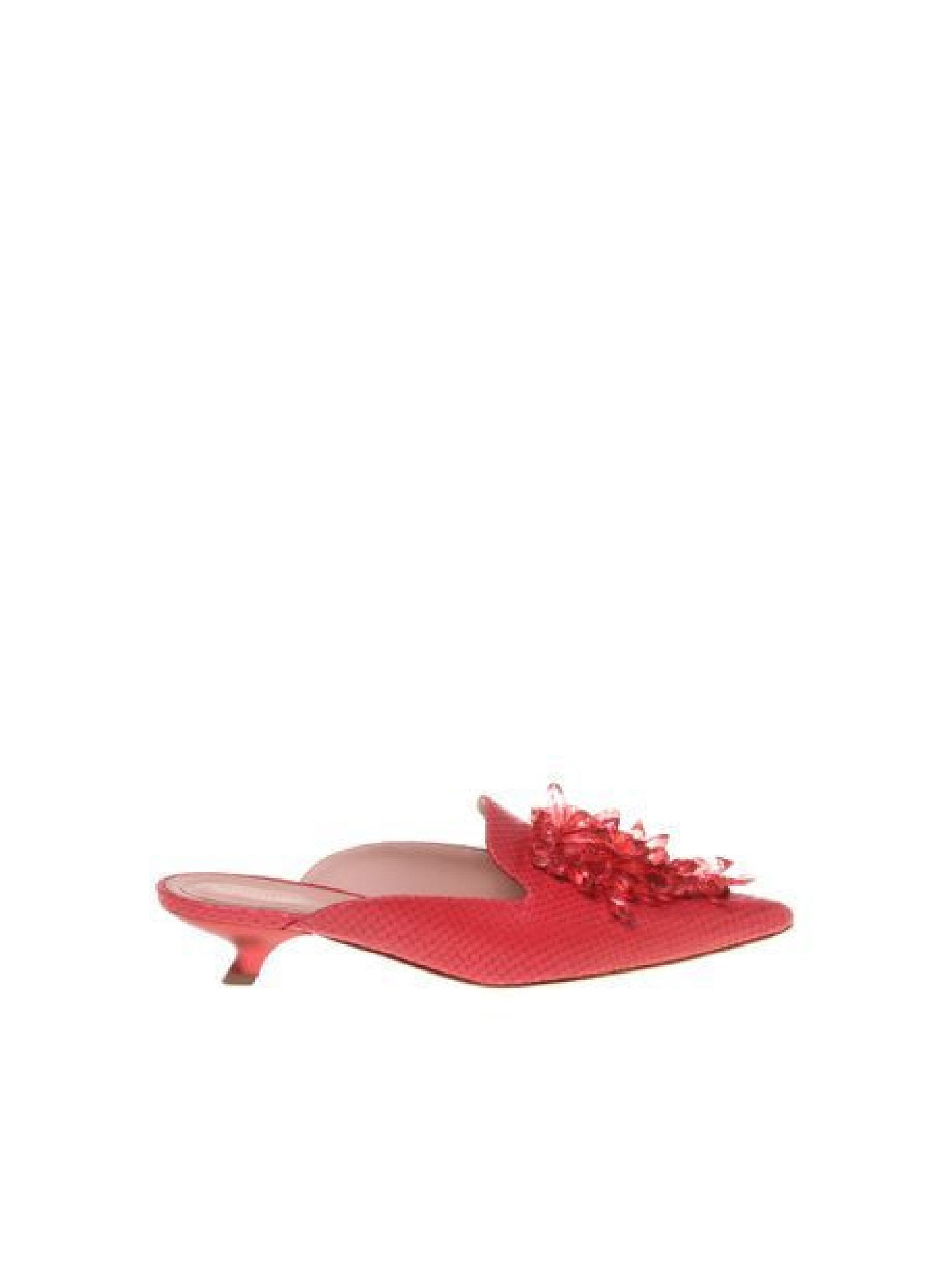 Mules en cuir imprimées - Multi Pink
