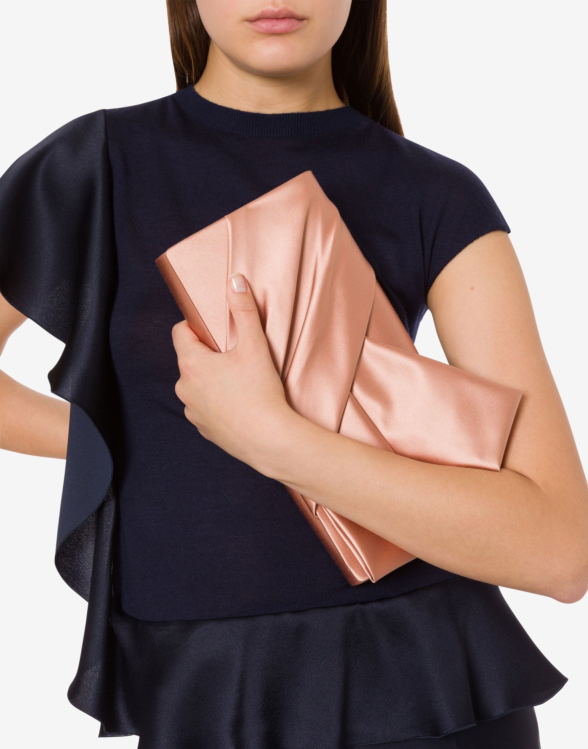 Pochette en satin Evening - Pink