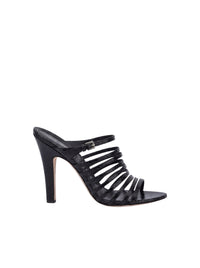 Sandales 105 en cuir imprimé brillant - Black