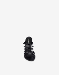 Sandales 105 en cuir imprimé brillant - Black