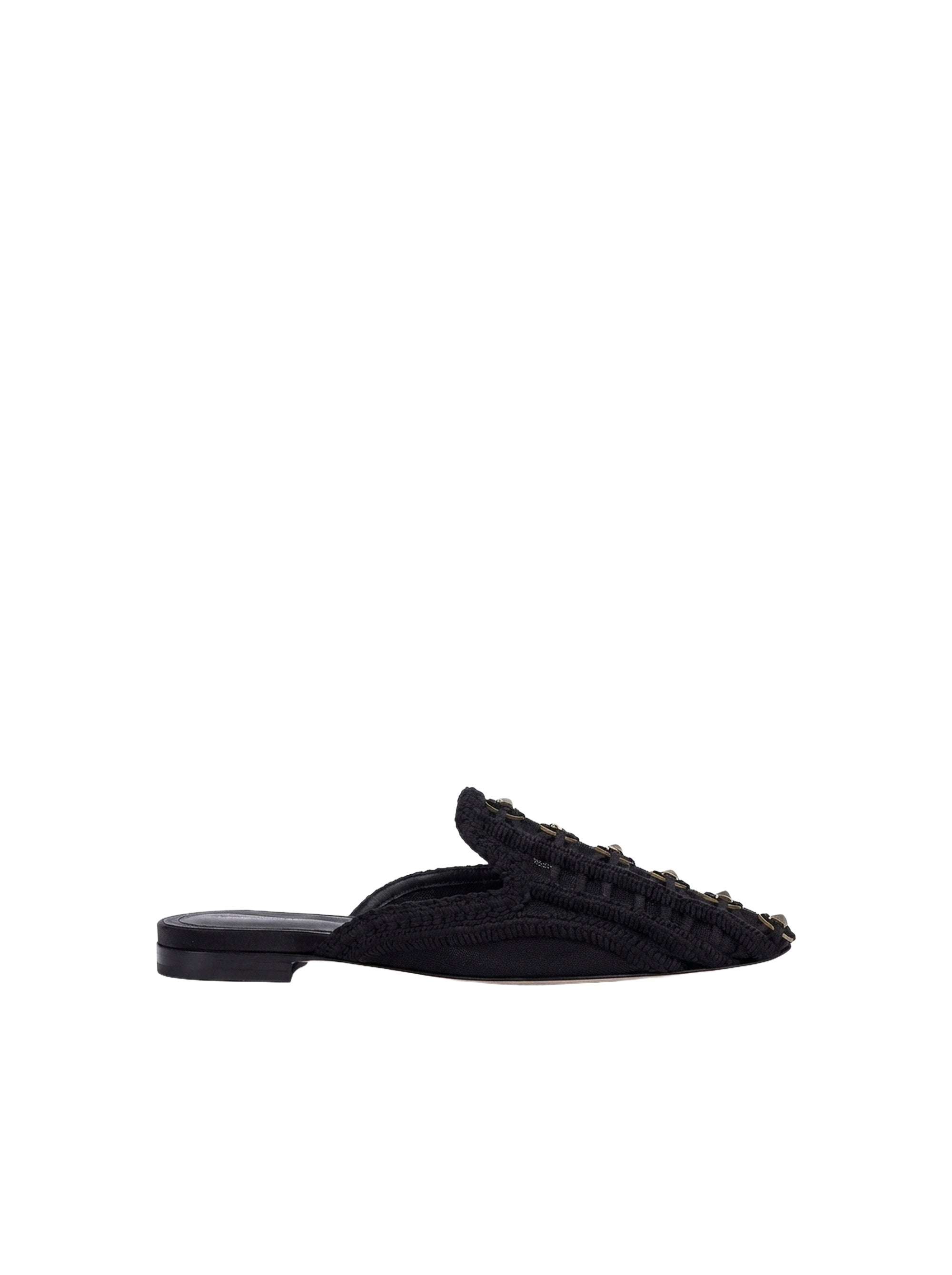 Mules en filet Mia avec broderie - Dark Grey