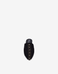 Mules en filet Mia avec broderie - Dark Grey
