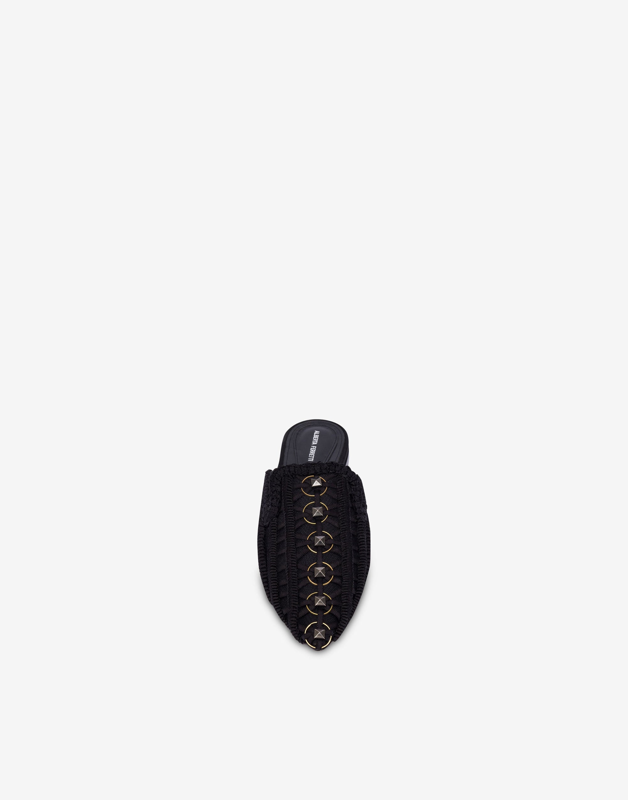 Mules en filet Mia avec broderie - Dark Grey