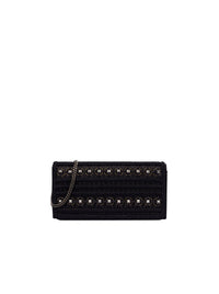 Pochette en satin avec broderie - Dark Grey