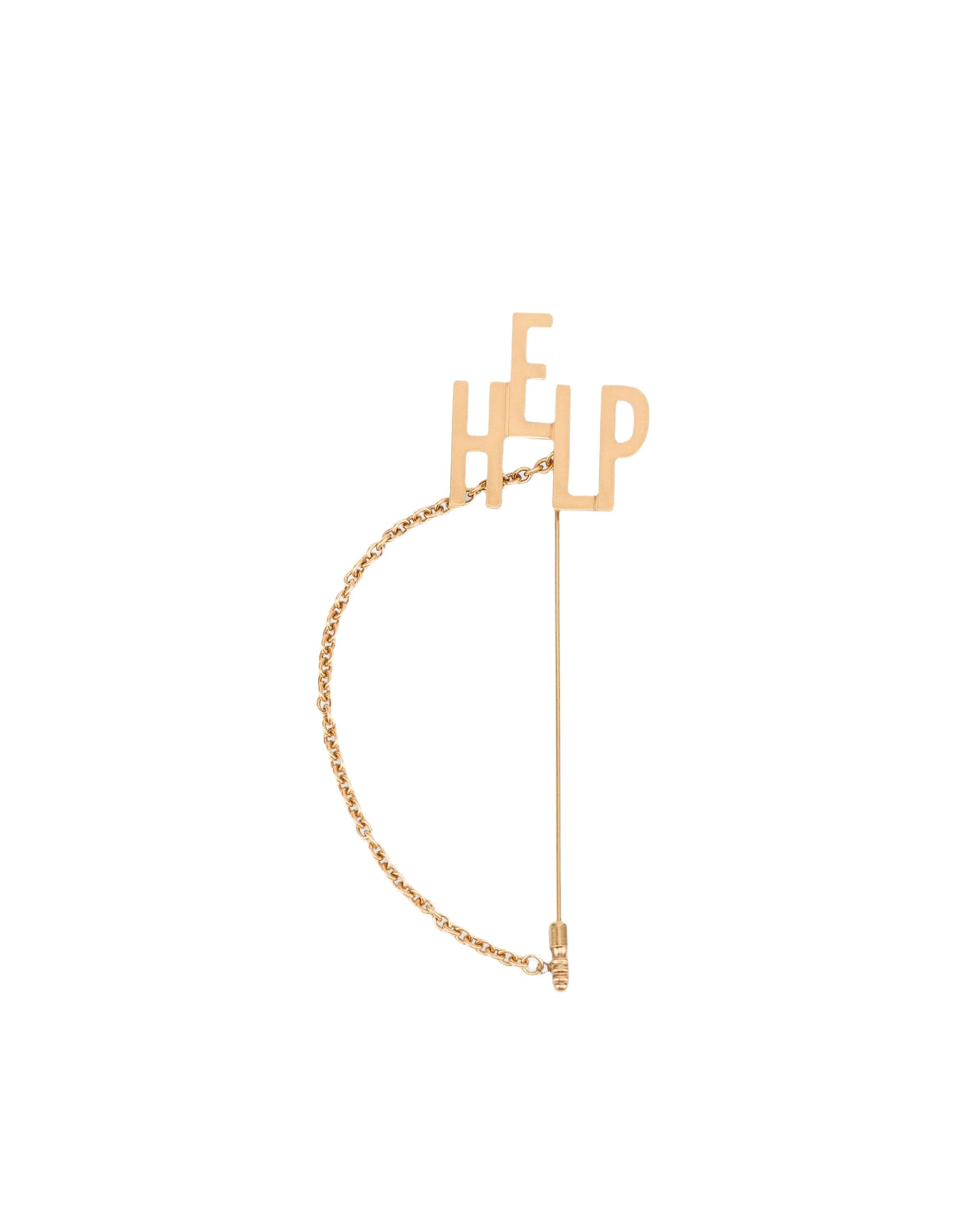 Broche chaîne Help en laiton - Gold